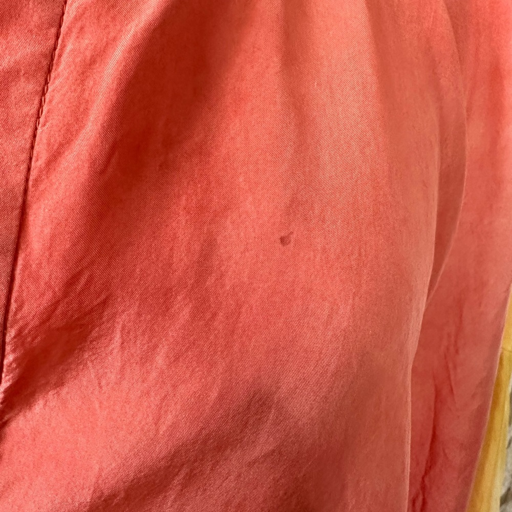 Lafayette 148 coral orange and yellow tie dye silk oversized tunic top M/L - Picture 2 of 7